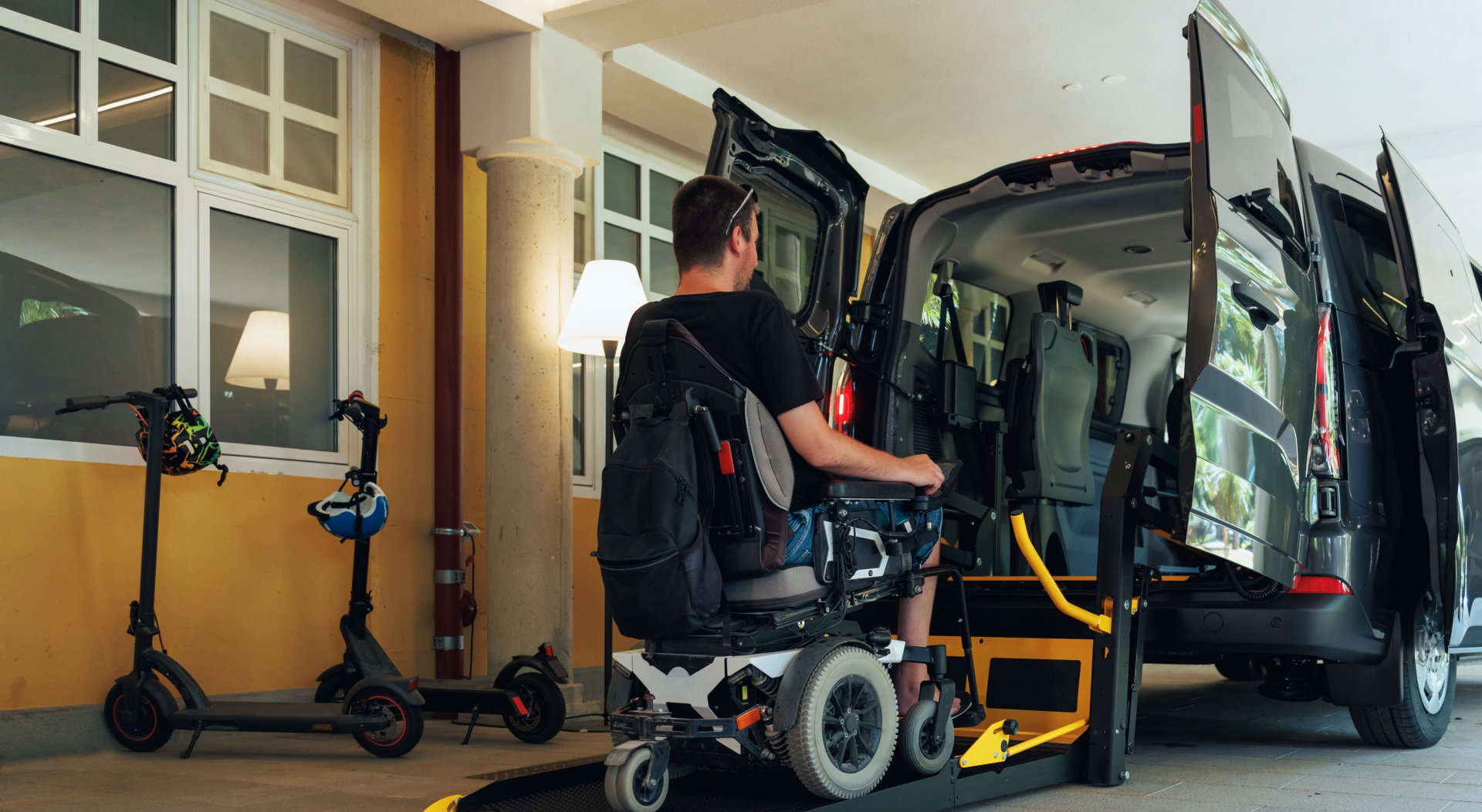 man in a wheelchair